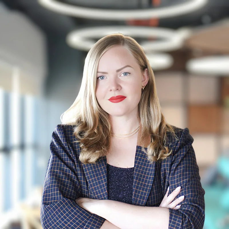 Portrait of Kathrine Tinggaard Nicolaisen, speaker at the Q4 Women in Tech Summit